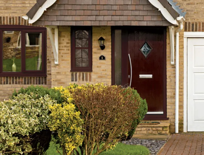 Dark Woodgrain Front Door