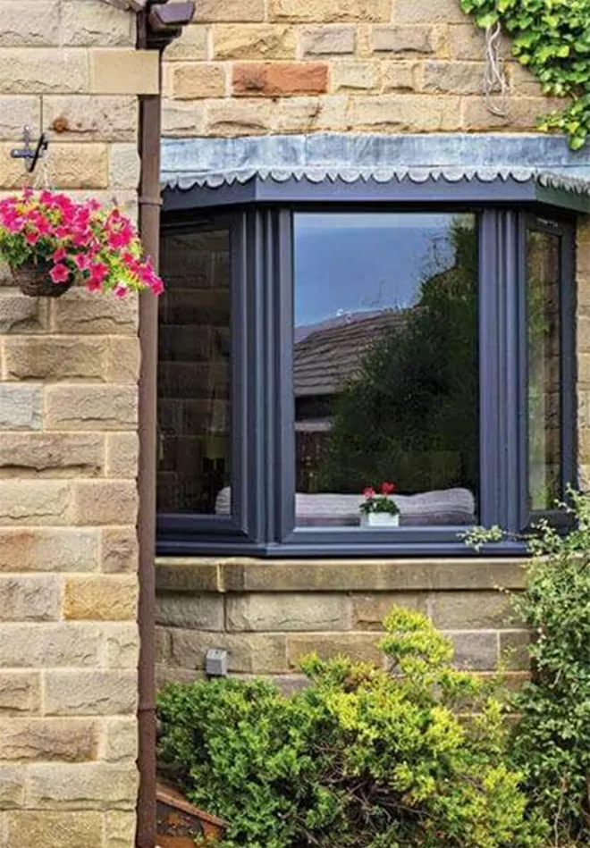 Anthracite grey uPVC casement window