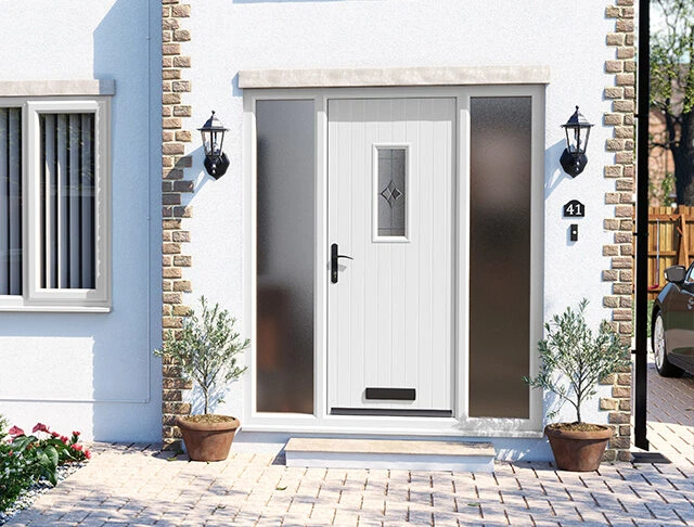 White Front Door Banner