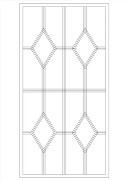 Leaded Glass Diagram Queen Anne
