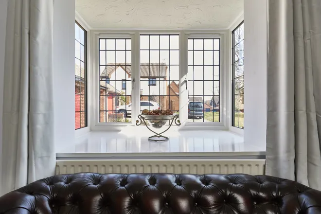 Bay Window With Leaded Bars Interior